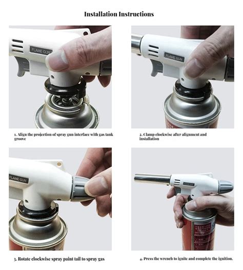 Auto-Ignition Butane Gas Torch Cooking Welding Burner - Flame Gun Blow ...