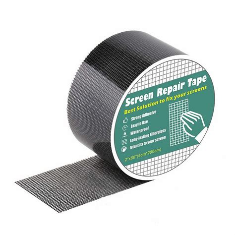 Window Screen Repair Tape，2IN X 6FT (80IN) Screen Tape Mesh Repair for ...