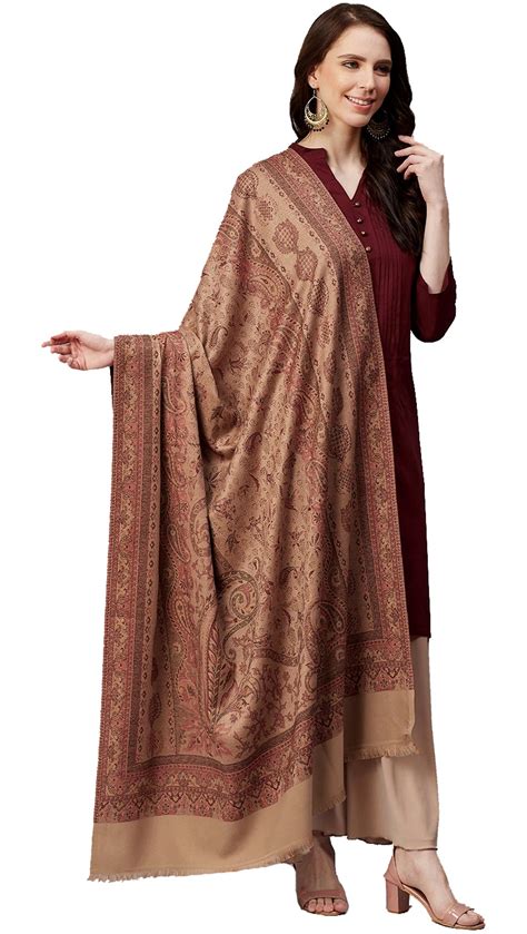 Women's Acro Wool Blend Woven Kashmiri Shawls – Weavers Villa