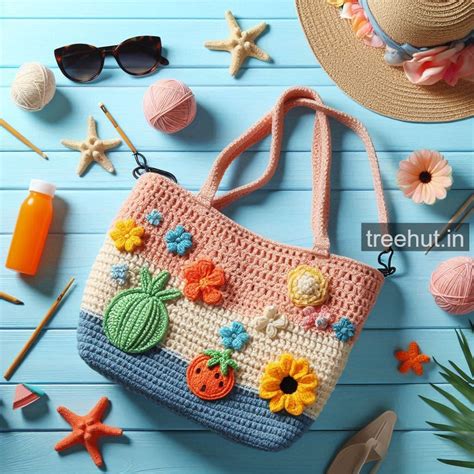 Beach theme Crochet Summer Beach Sling Bag Ideas, Summer Crochet Ideas