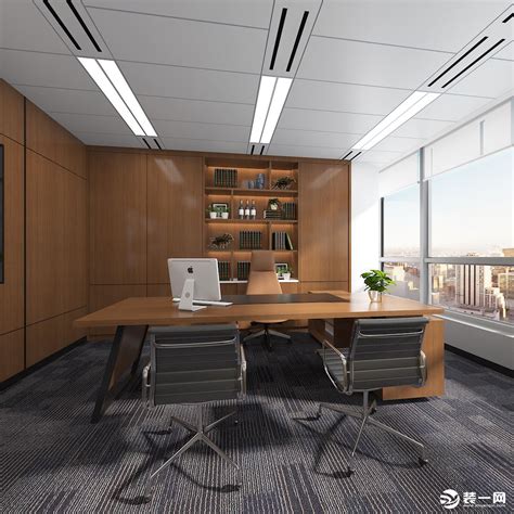1420平方现代简约办公室装修设计案例效果图_岚禾办公空间设计
