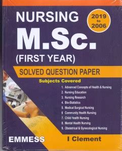 Msc Nursing First Year Solved Question Paper: Buy Msc Nursing First ...