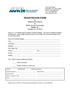 Fillable Online Registration Form for Extra Exhibitors - Cms-plus Fax ...