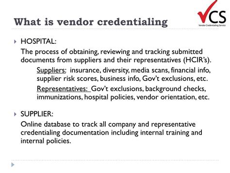 PPT - Vendor Credentialing PowerPoint Presentation, free download - ID ...