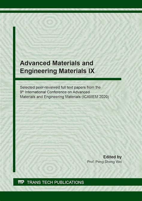 Buy Advanced Materials and Engineering Materials IX: Volume 861 (Key ...