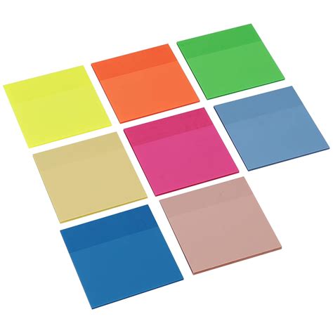 Worison 400 Sheets 8 Pads Transparent Sticky Notes,3 x 3 inch Colorful ...