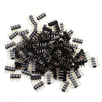 Canopy 100pcs 4 Pin RGB Needle Connector Adapter for LED RGB Strip ...
