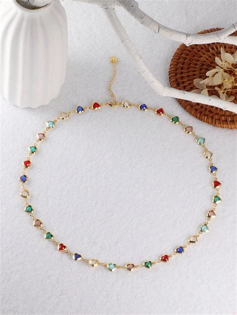 Charm-In 1pc Heart Decor Necklace Copper Jewelry | SHEIN USA