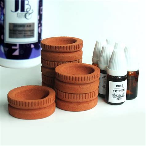 Porus Terracotta Tablet Tech Air Aroma Diffuser for Car | Set of 6 ...