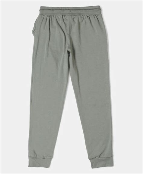 Buy Girl's Super Combed Cotton Elastane Slim Fit Joggers - Sea Spray ...