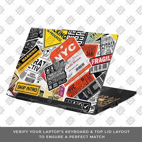 Tech Aesthetic Sticker Collage Asus TUF F16 and A16 Laptop Skin