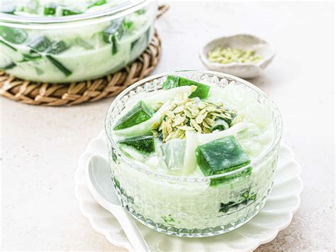 Buko Pandan (Filipino Dessert Salad With Coconut and Pandan) Recipe