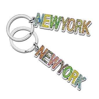 2x Glitter Color Sparkling Jelly Look 'New York' Letter NYC Souvenir NY ...
