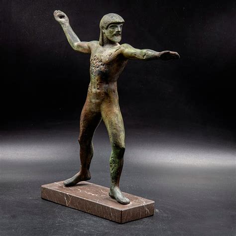 Zeus or Poseidon of Artemision Bronze Statue, Ancient Greek God Metal ...