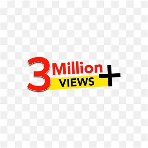 3 Million plus Views Colorful png image for your design