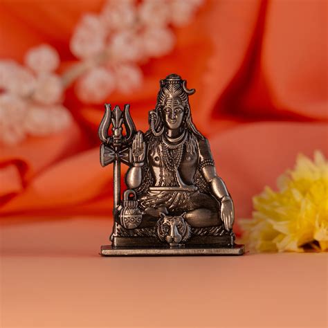German Silver Lord Shiva Idol – Murti for Home Temple & Car Dashboard ...