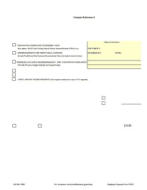 Fillable Online procurement gatech Employee Payment Request Form ...