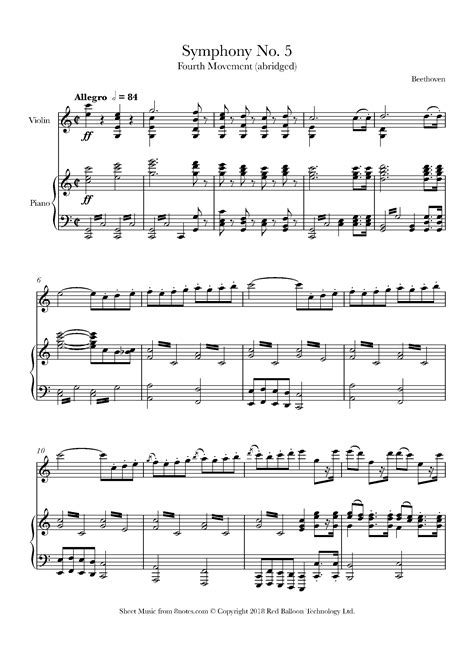N5 Sinfonia De Beethoven Sheet Music Download Free In Pdf Or Midi