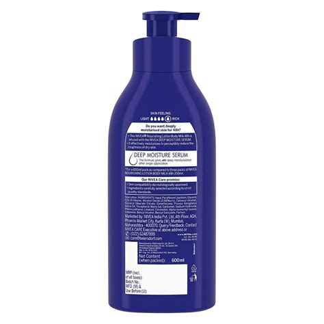 Nivea Body Milk Nourishing Lotion, 600 ml Price, Uses, Side Effects ...