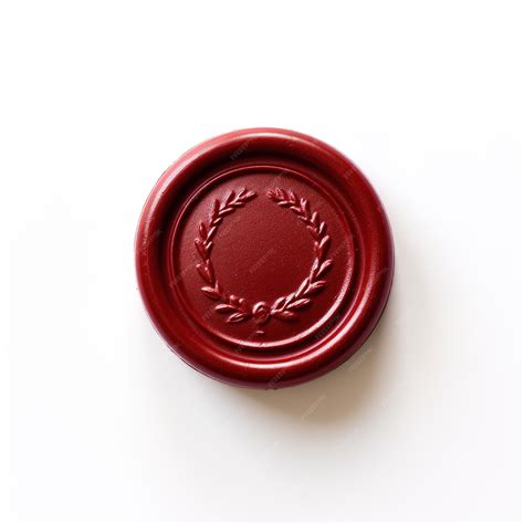 Premium AI Image | Red wax seal or stamp isolated