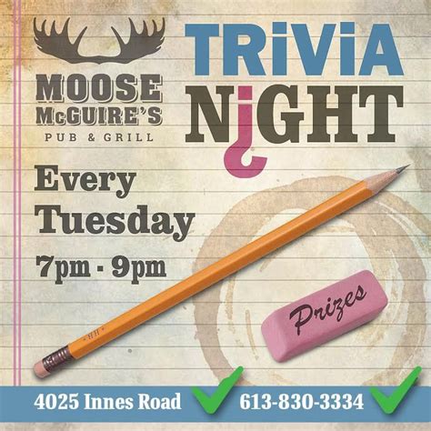 TRIVIA NIGHT, 4025 Innes Road , Ottawa, ON, Canada, Ontario K1C1T1, 6 ...