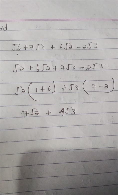 Add √2+7√3 and 6√2-3√3 - Brainly.in