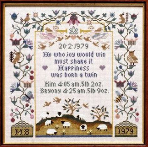 Twins Baby Cross Stitch