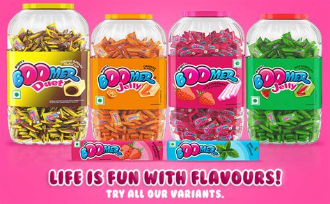 Boomer Strawberry Flavored Chewing Gum Jar, (2 x 796g) : Amazon.in ...