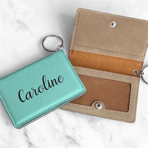 Personalized Keychain Wallet, Custom Keychain ID Wallet, Small Women's ...