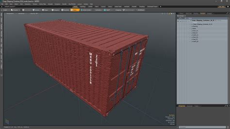 3D model Cargo Shipping Container 20 ft | 3D Molier International