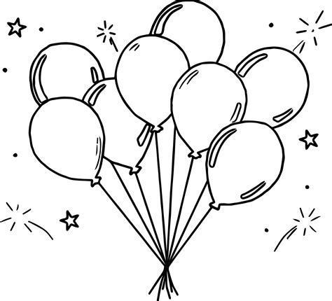 Coloring Pages Of Balloons - Preschool Coloring Printables