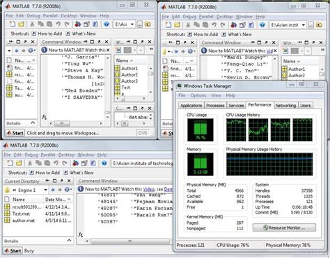 Parallel Processing in MATLAB 的图像结果