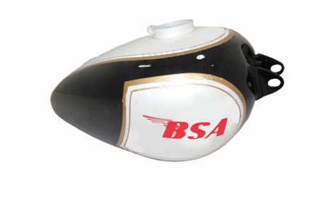 BSA M20 BLACK & WHITE PAINTED ALUMINUM FUEL PETROL TANK CIVIL MODEL|Fit For