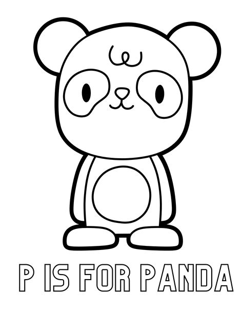 Free Cute Panda Coloring Pages