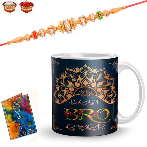 Buy Rakshabandhan Mug with Rakhi Designer Rakhi Rakshabandhan Special ...