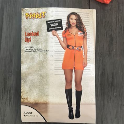 Spirit Orange Inmate Costume with Black Accents in 2025 | Inmate ...