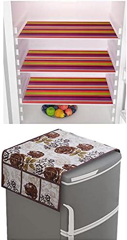 Yellow Weaves Fridge Top Cover, 3 Fridge Mats (Multicolour) : Amazon.in ...