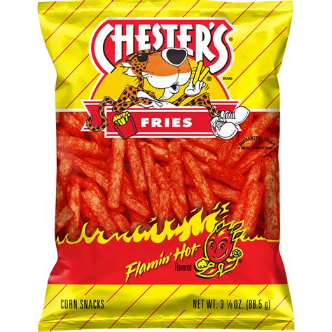 Barley Free? Chester's Fries Corn Snacks Flamin' Hot Flavored, 3.125 oz ...