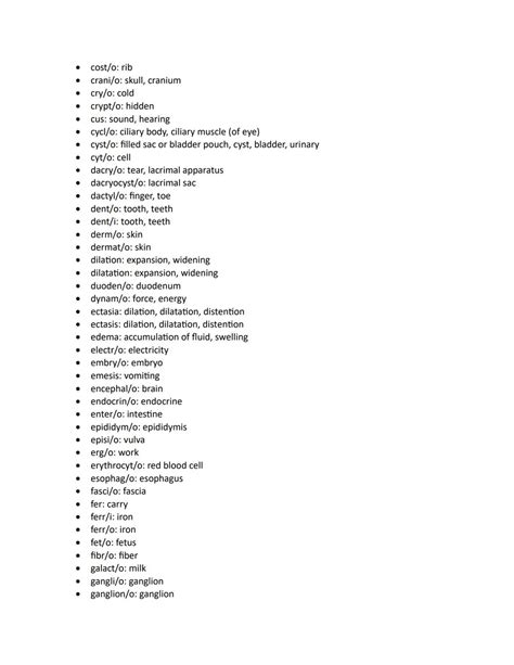 Simply explained: Understanding Medical Terminology: Common Root Words ...