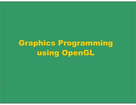 Image result for OpenGL Basics