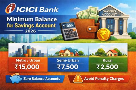 Minimum Balance Of Icici Savings Account