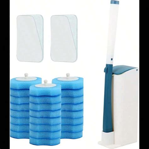 Cepillo de inodoro WC con cabezas desechables 8 repuestos Escobilla de ...
