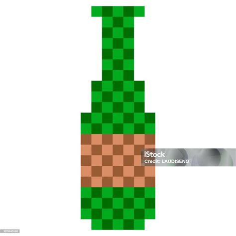 Minecraft Glass Bottle Pixel Art