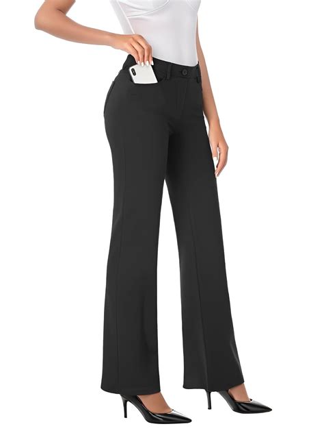 Weardear Women's Stretchy Bootcut Dress Pants with Pockets Tall, Petite ...