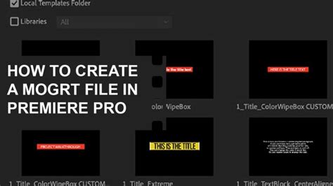 Image result for Mogrt File Tutorial
