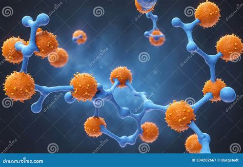 Illustrative Microscopic Close-up Of A Dividing Cell Of A Microorganism, Mitosis Of A Eukaryote ...