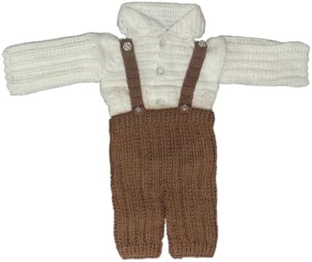 Buy ZVANY Hand Knitted Wool Sweater with Pyjami (Jump Suit) for Babies ...