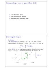 Image result for Evaluating Line Integrals Over Space Curves