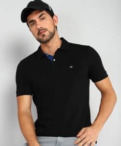 Arrow Sport Solid Men Polo Neck Black T-Shirt - Buy Arrow Sport Solid ...