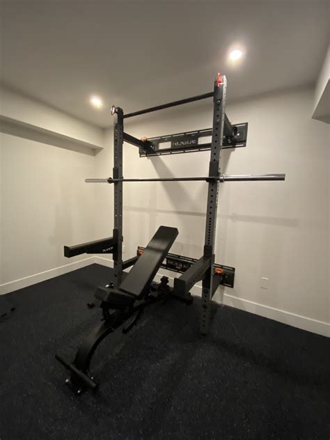 Rogue Folding Squat Rack for Convenient Home Gym Setup